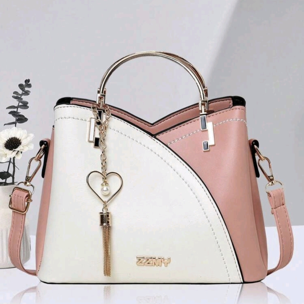 Pink & White Handbag